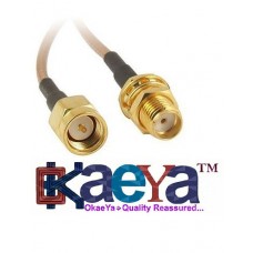 OkaeYa 10cm SMA Male to Female PigtailWLAN Network RF Antenna RG316Coaxial Cable